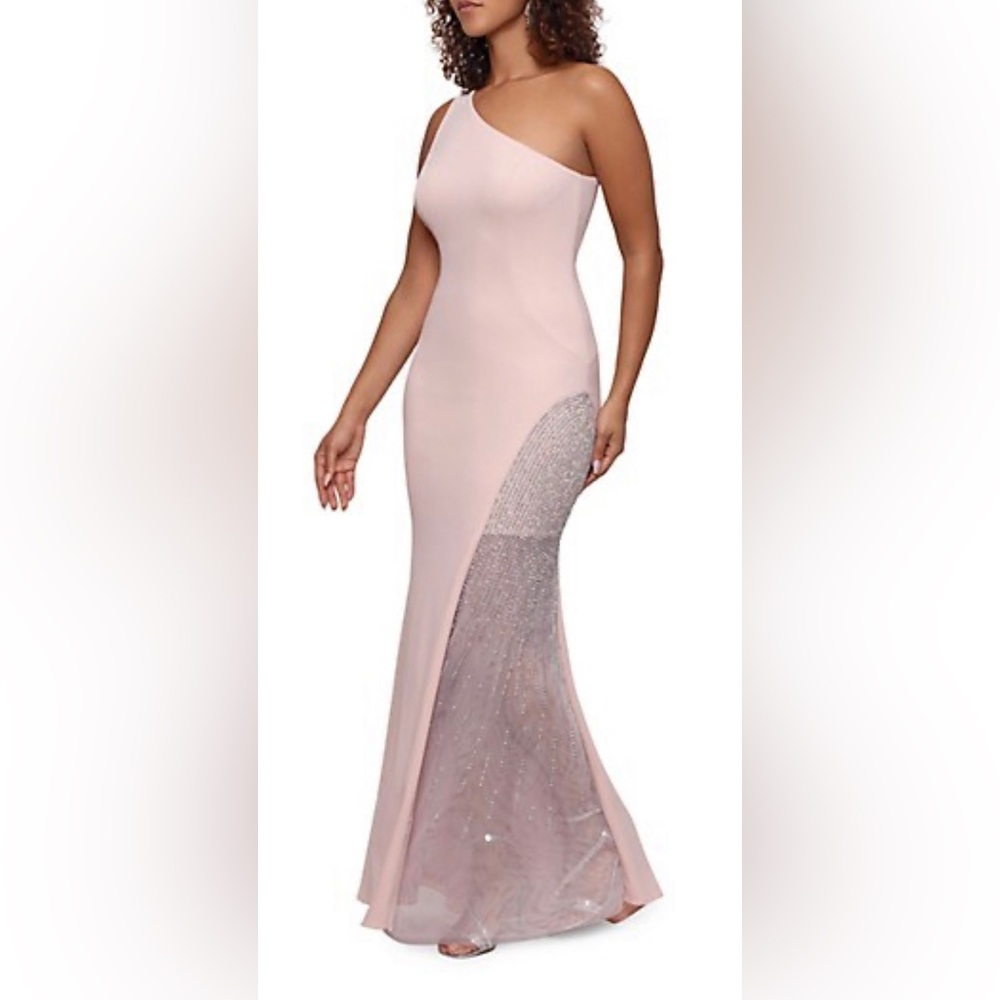 2/$40 NWT Xscape blush formal one shoulder size 12